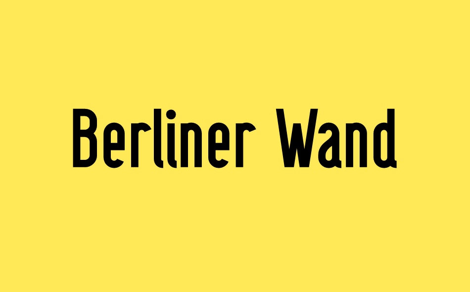 Berliner Wand font big