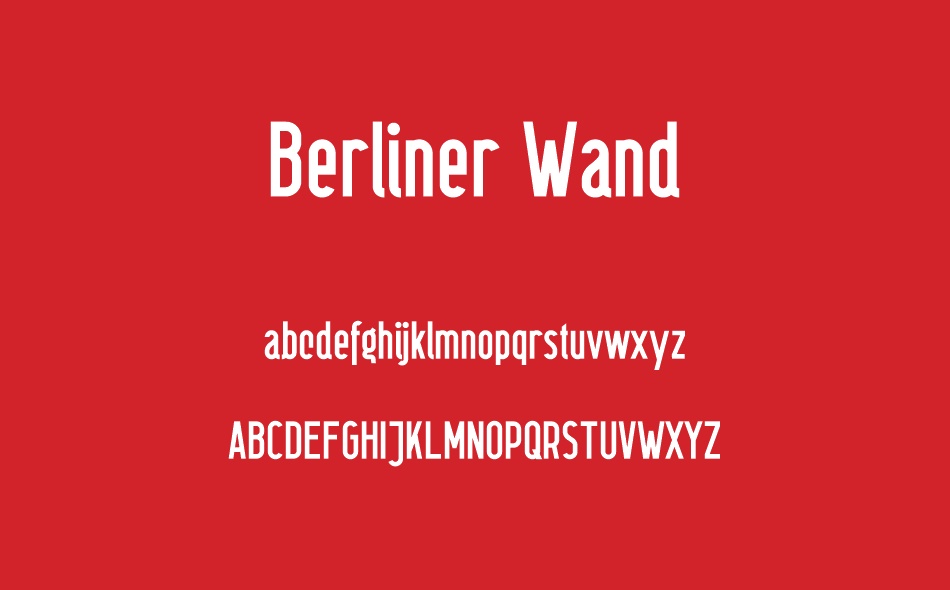 Berliner Wand font