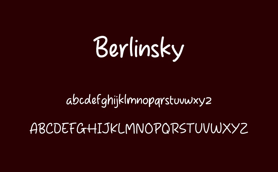 Berlinsky font