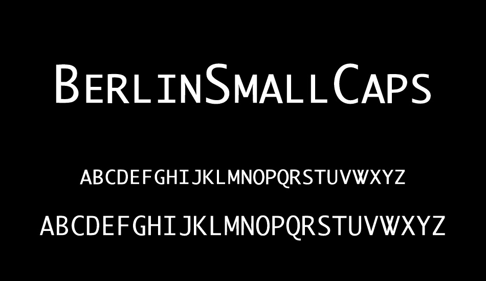 BerlinSmallCaps font