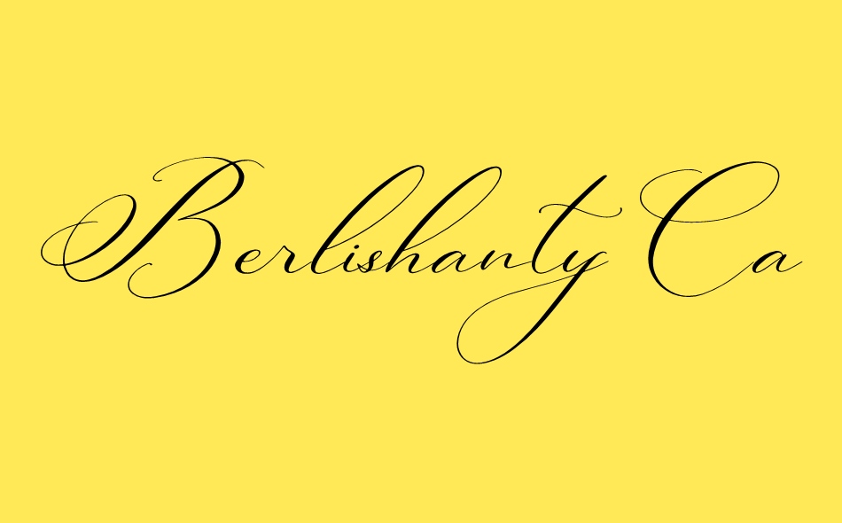 Berlishanty Calligraphy font big
