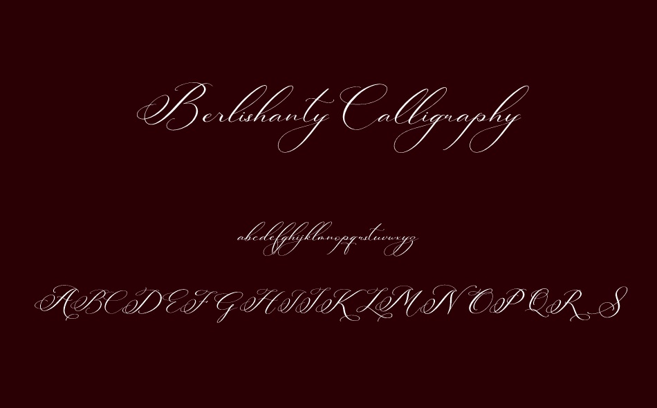 Berlishanty Calligraphy font