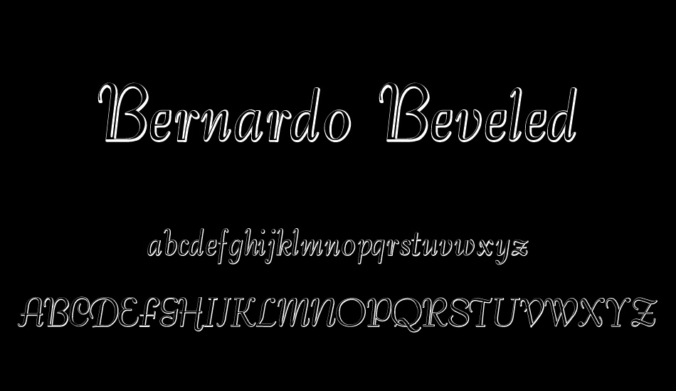 Bernardo Beveled font