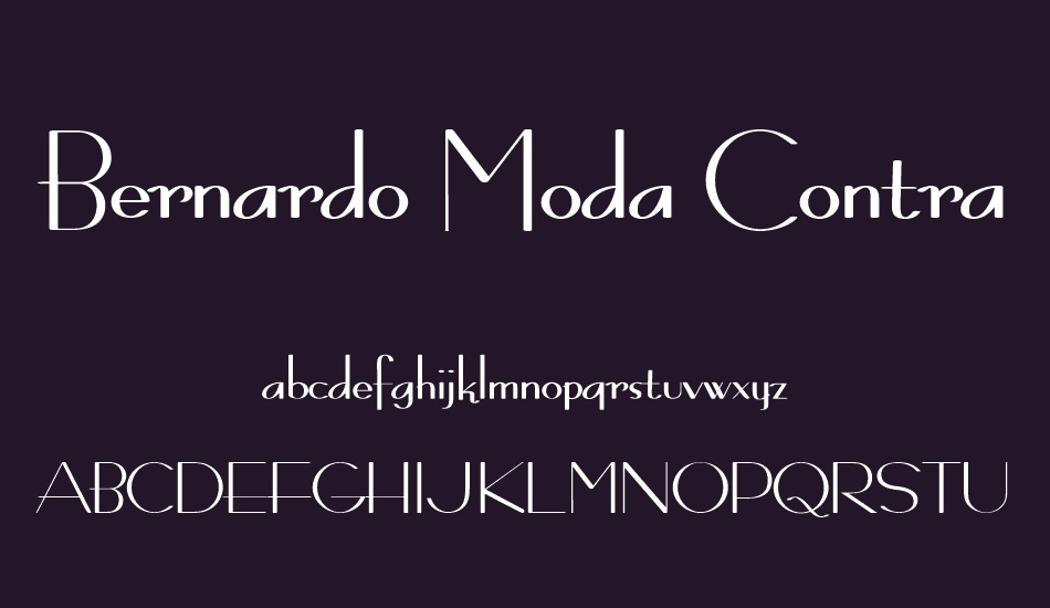 Bernardo Moda Contrast font