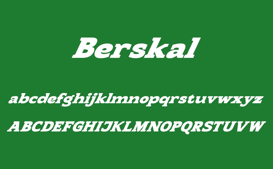 Berskal font