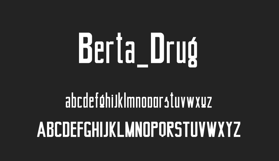 Berta_Drug font