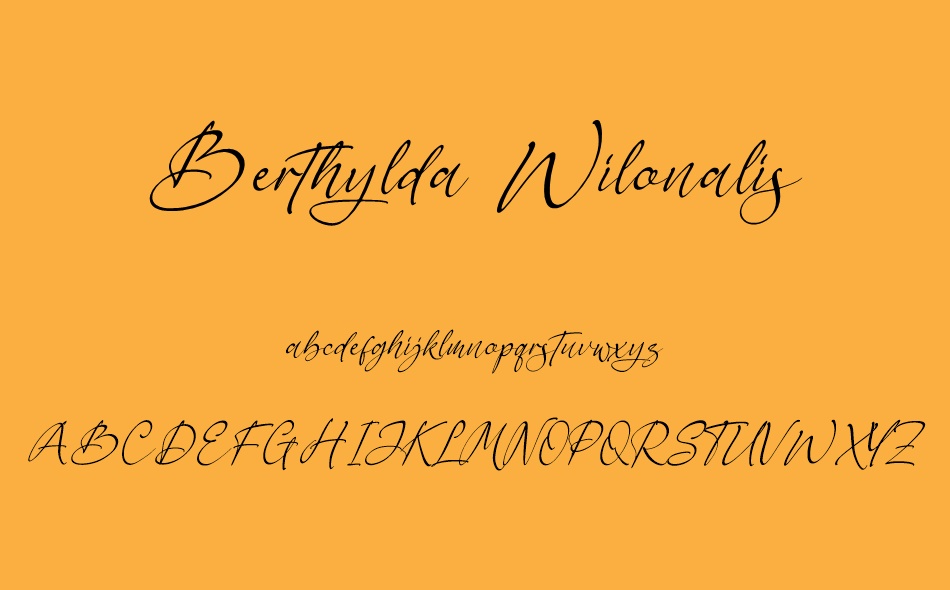 Berthylda Wilonalis font