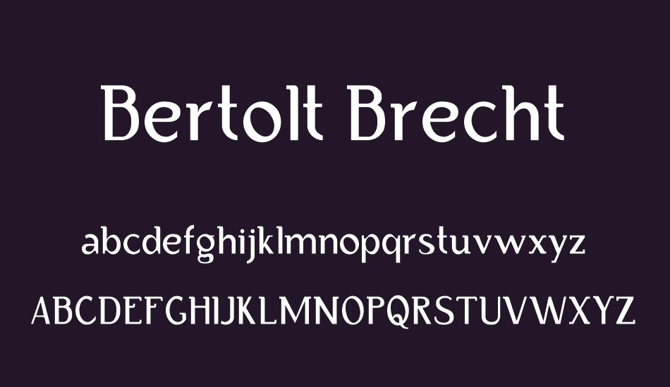 Bertolt Brecht font