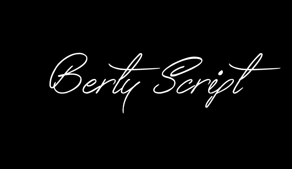 Berty Script font big