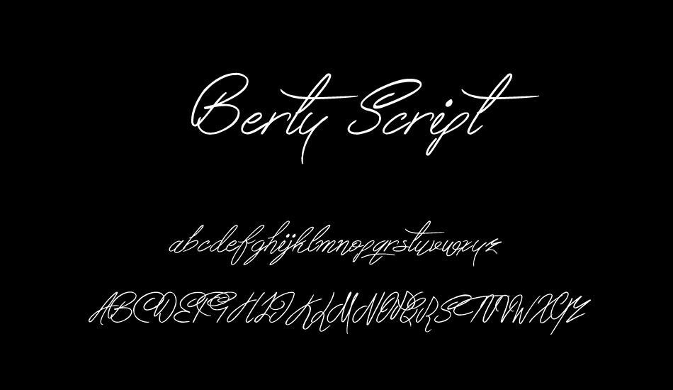 Berty Script font