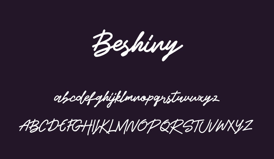 Beshiny font
