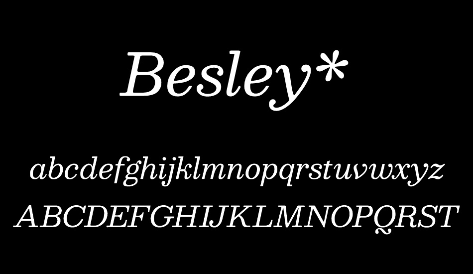 Besley* font