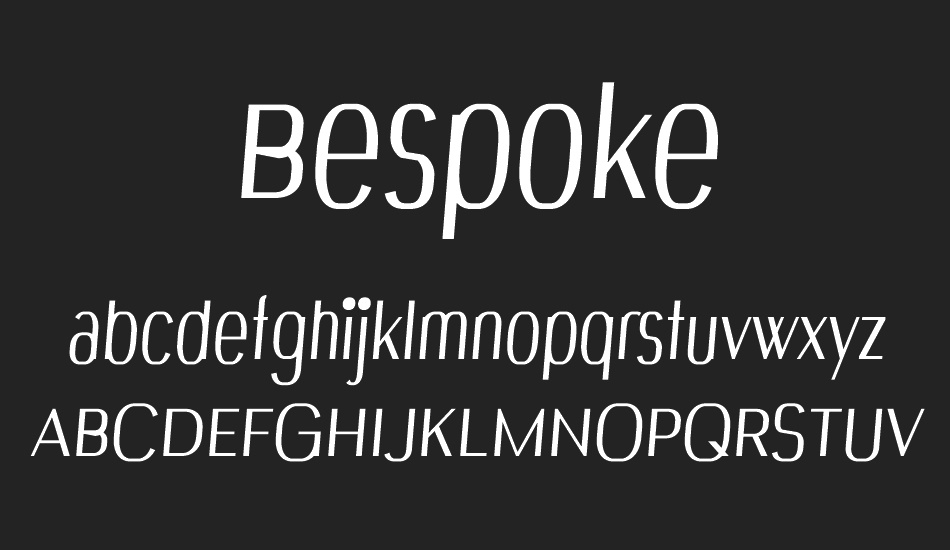 Bespoke font