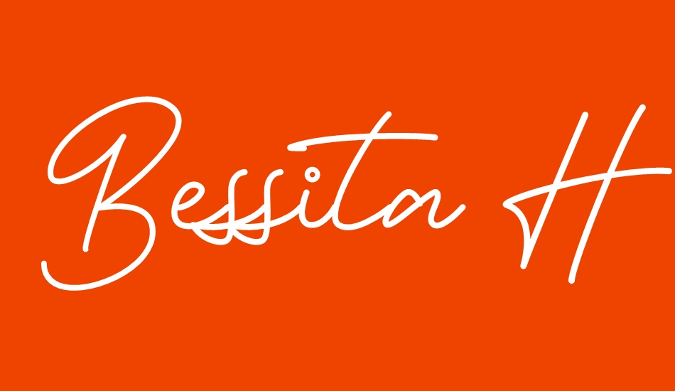 Bessita Handwriting Free font big