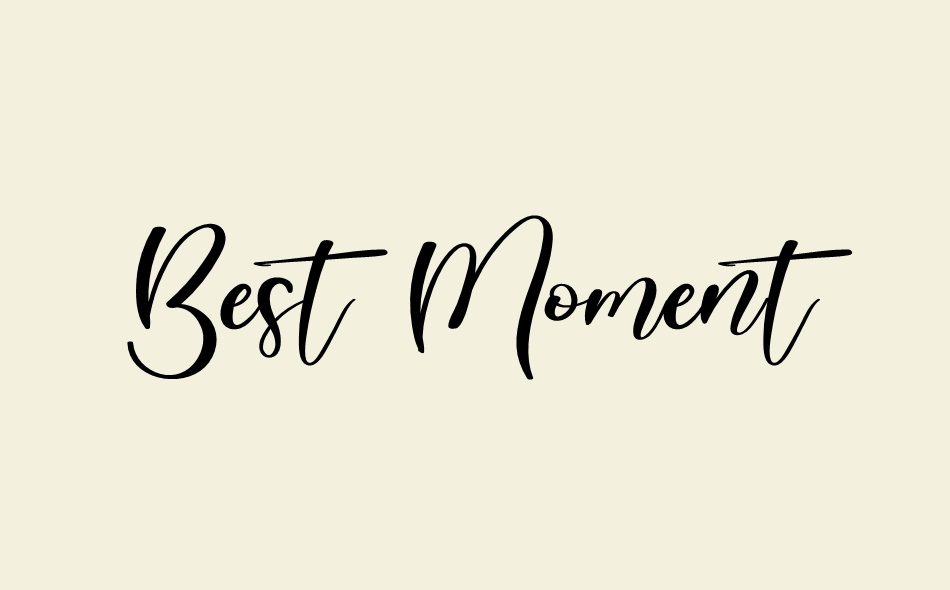 Best Moment font big