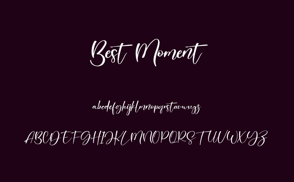 Best Moment font