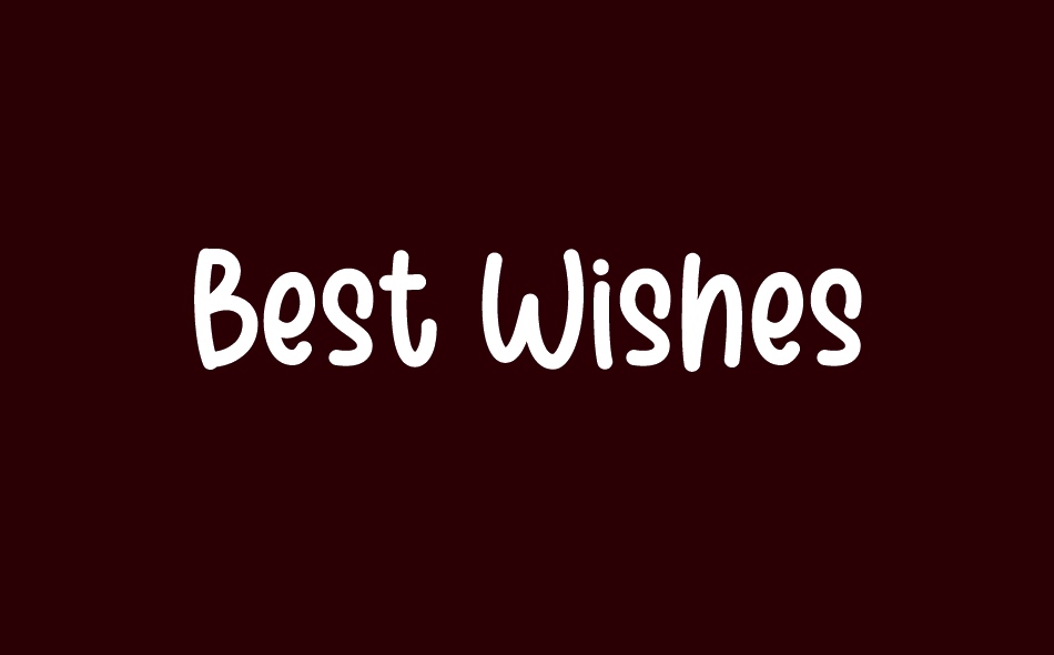 Best Wishes font big