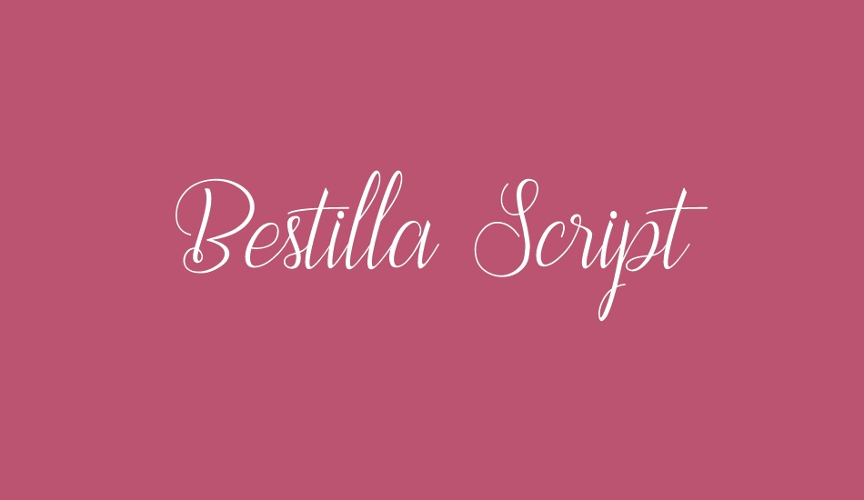 Bestilla Script font big