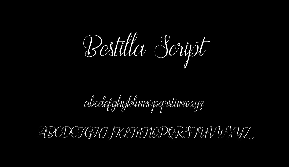 Bestilla Script font