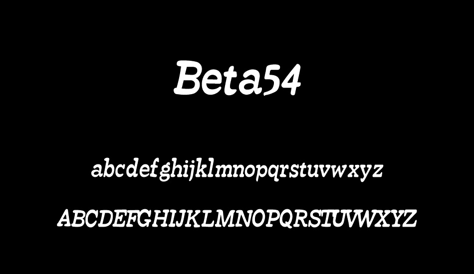 Beta54 font