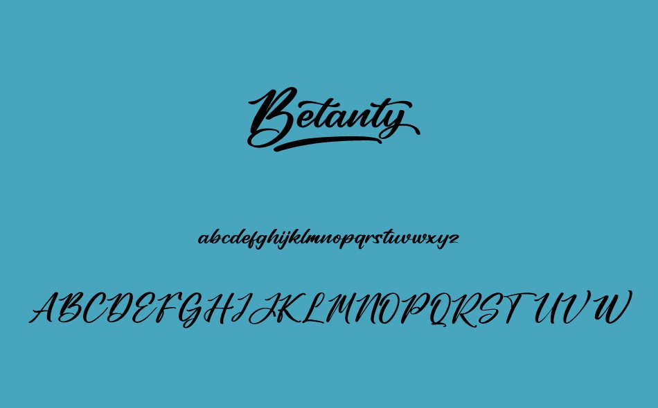 Betanty font