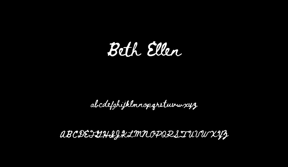 Beth Ellen font