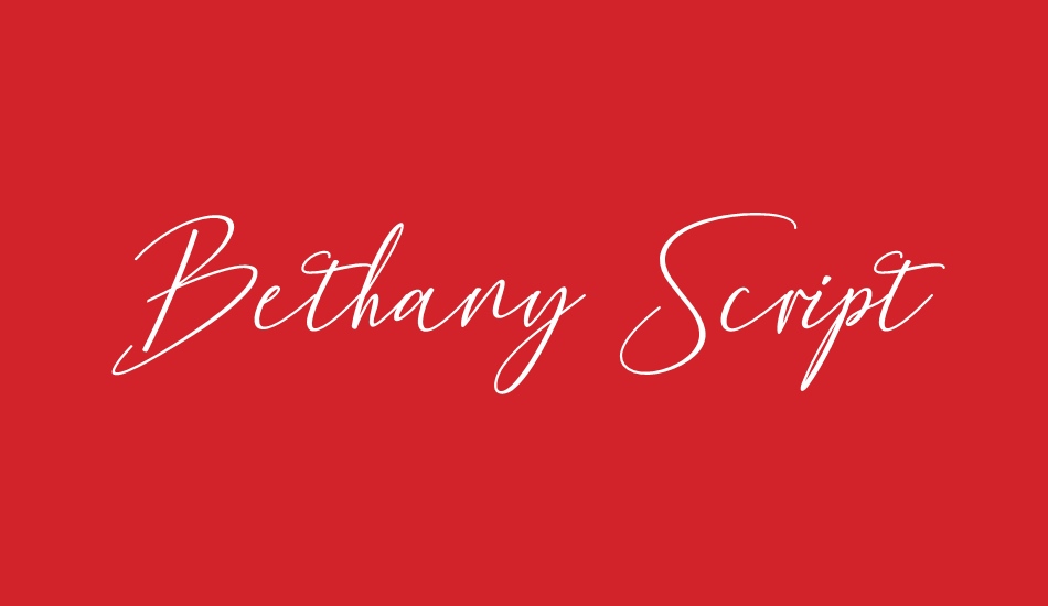 Bethany Script font big