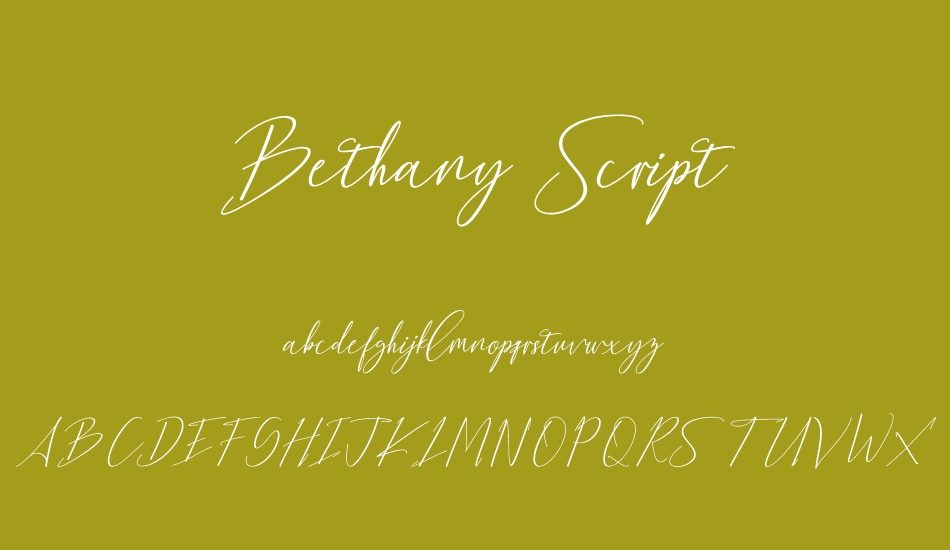 Bethany Script font