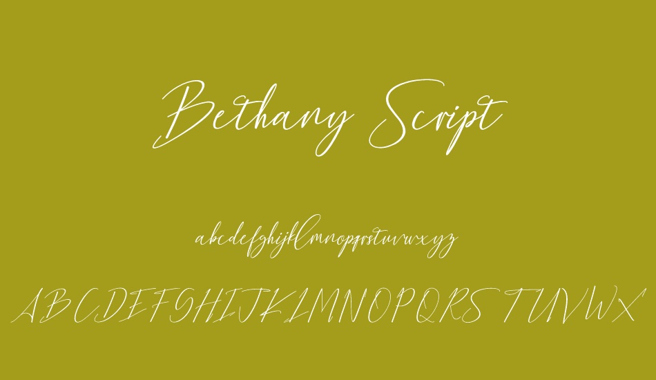 Bethany Script font