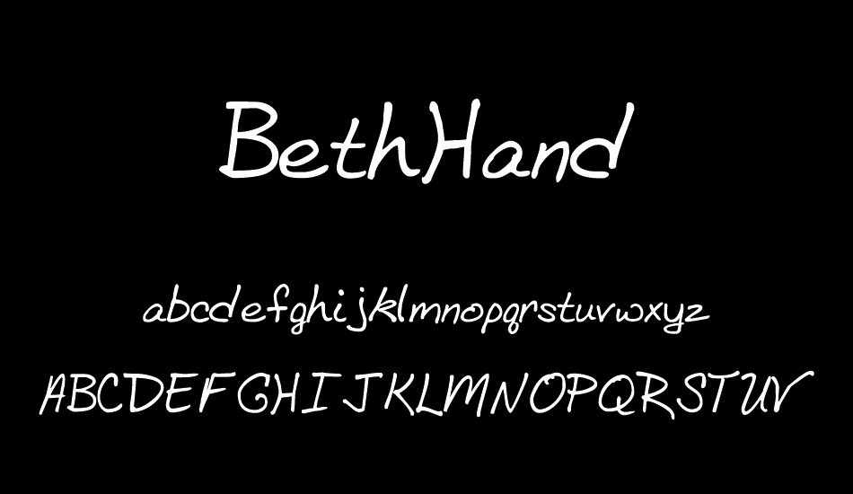 BethHand font