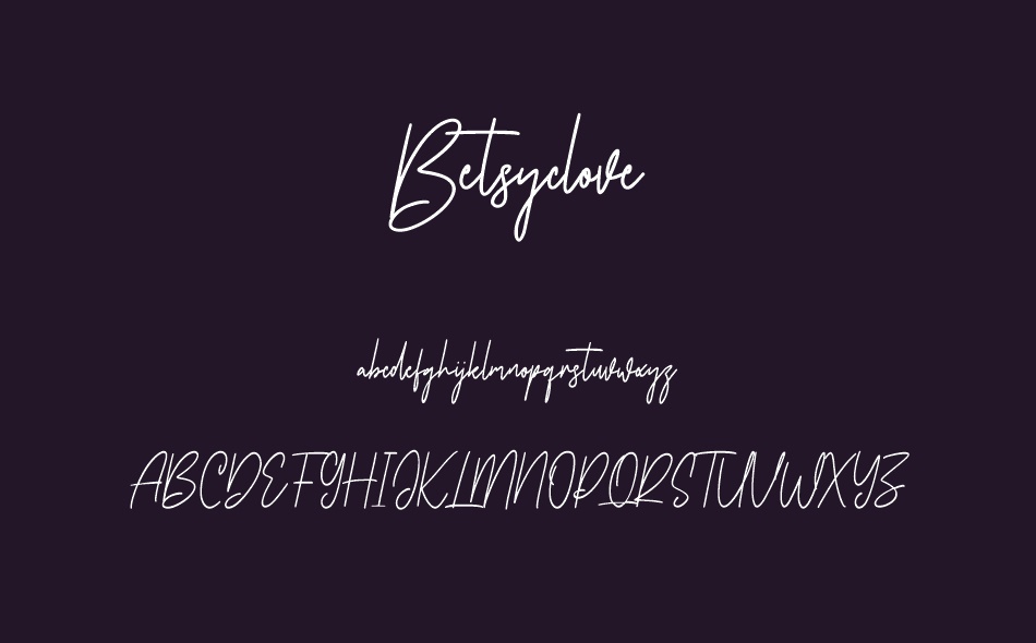 Betsyclove font