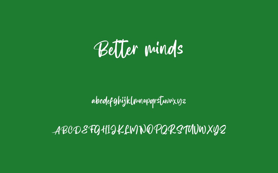 Better Minds font