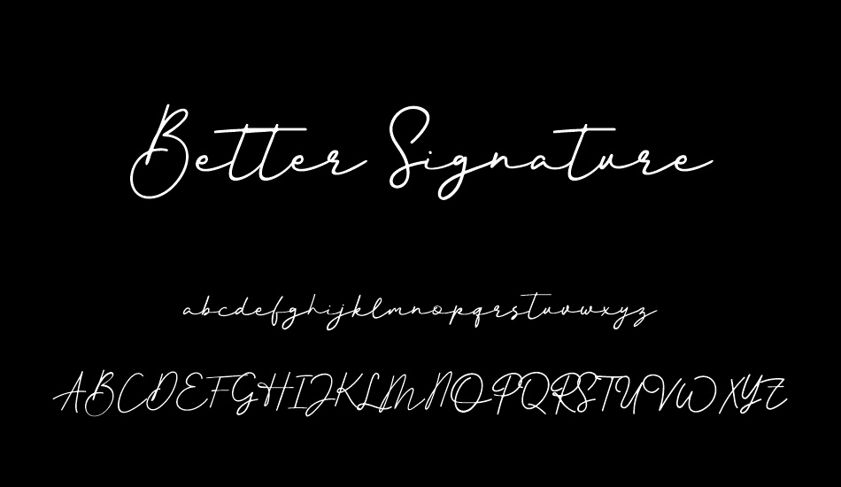 Better Signature font