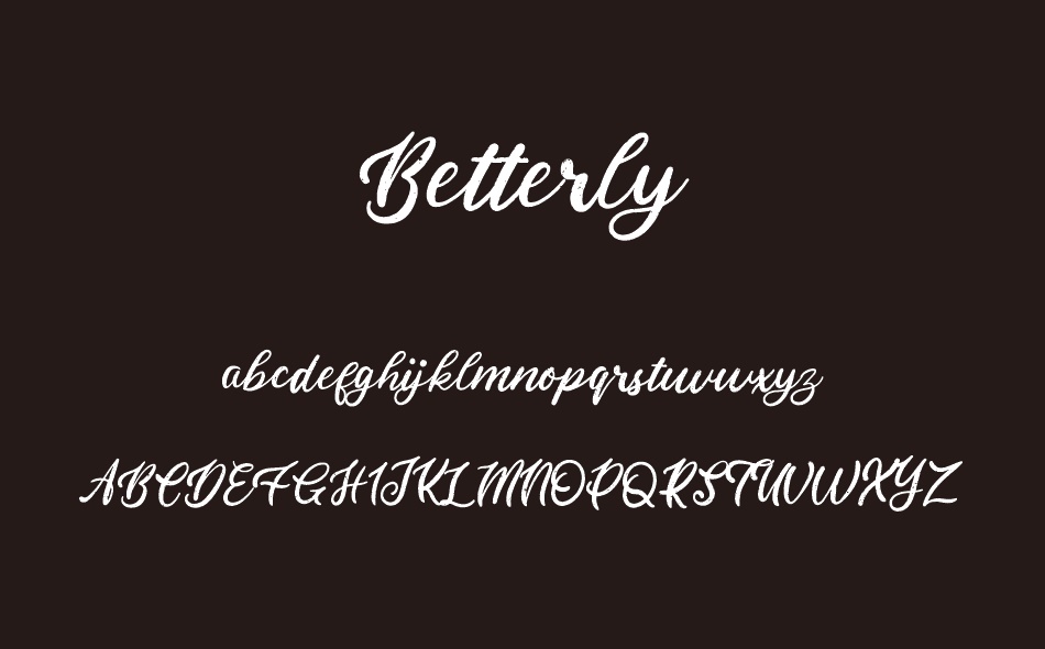 Betterly font