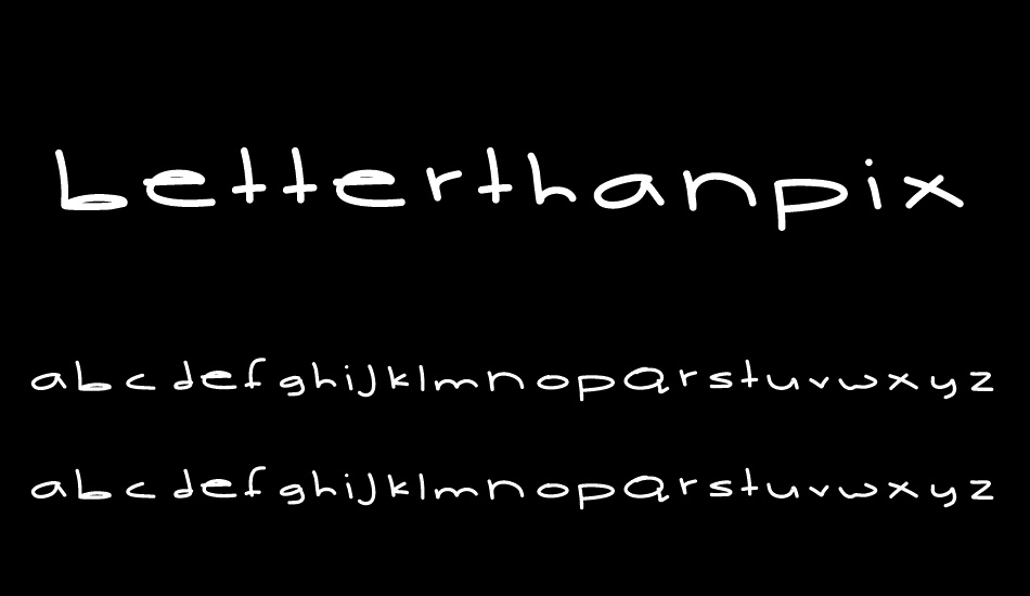 BetterThanPixel font
