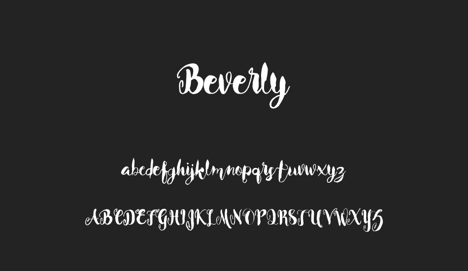 Beverly font