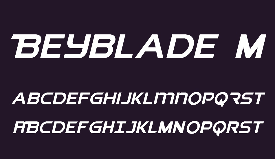 Beyblade Metal Fight Regular font