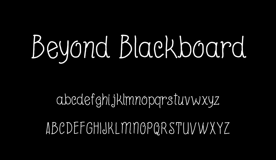 Beyond Blackboard font