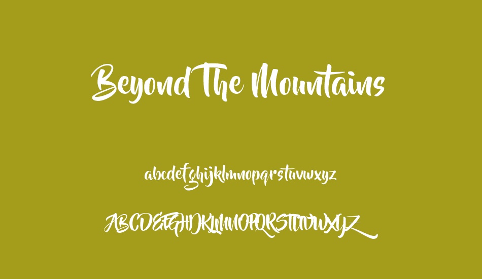 Beyond The Mountains font