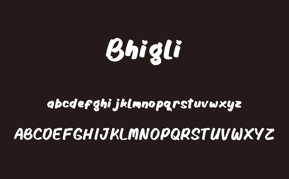 Bhigli font