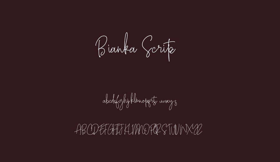 Bianka Script font