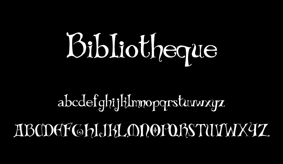 Bibliotheque font