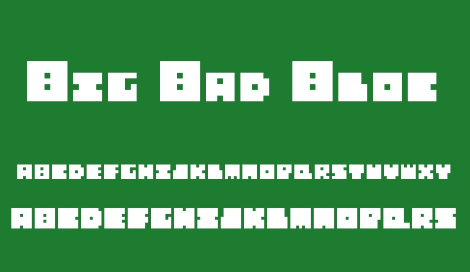 Big Bad Blocks font