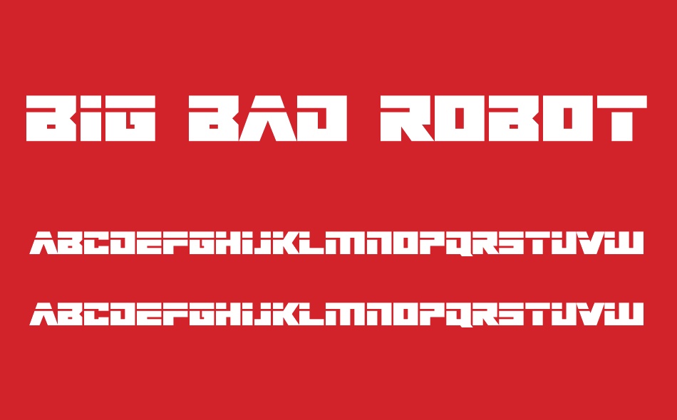 Big Bad Robot font
