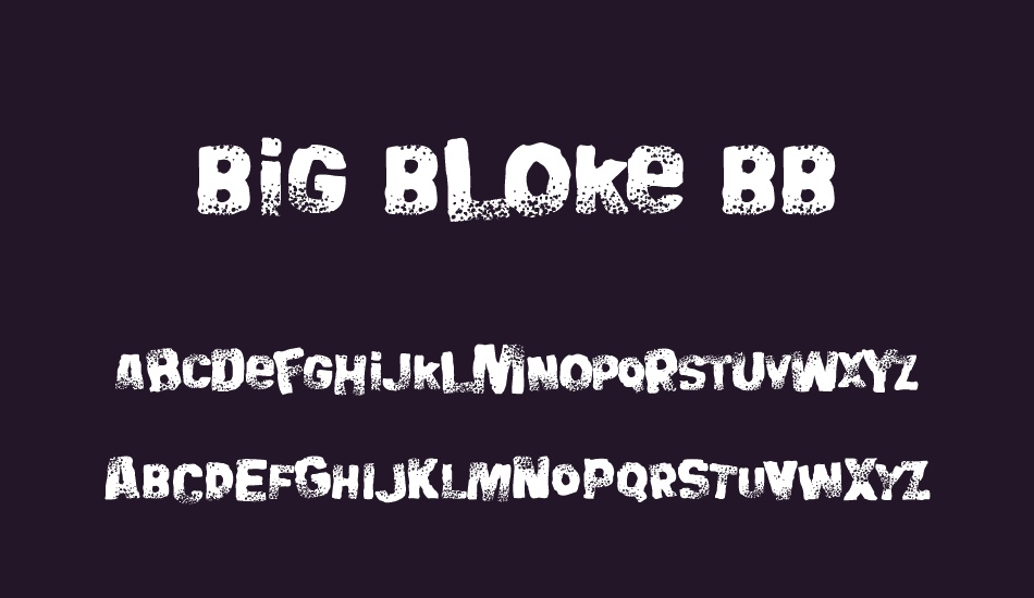Big Bloke BB font
