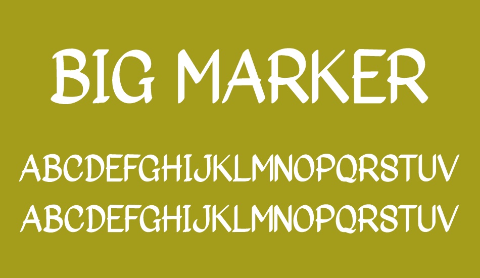 Big Marker font