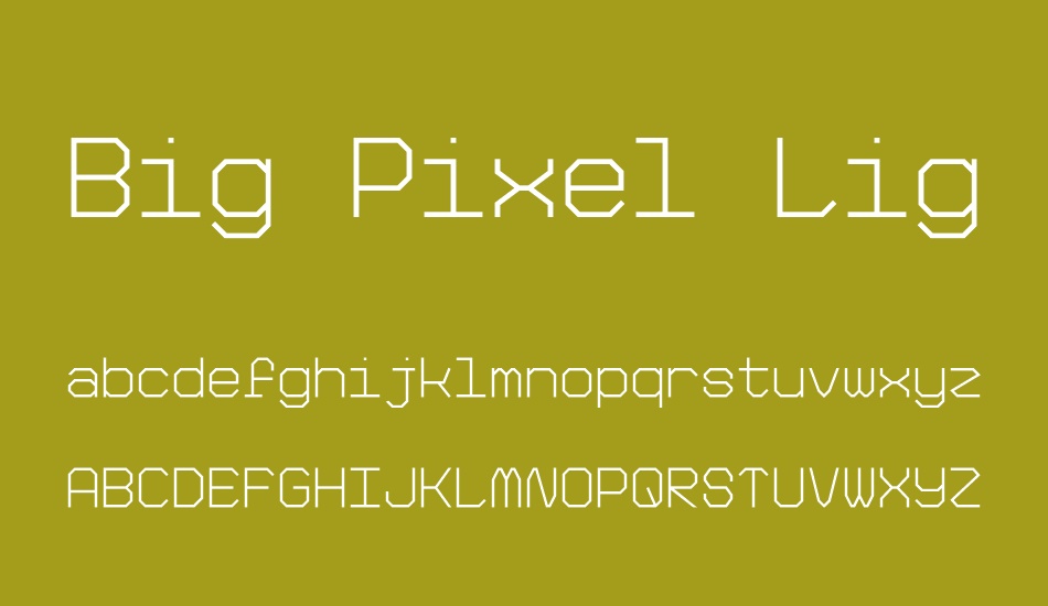 Big Pixel Light Demo font