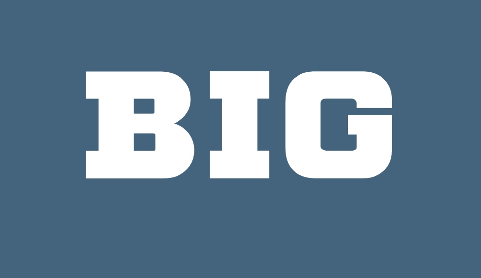 Big Ten Block font big