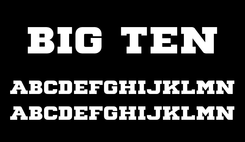 Big Ten Block font