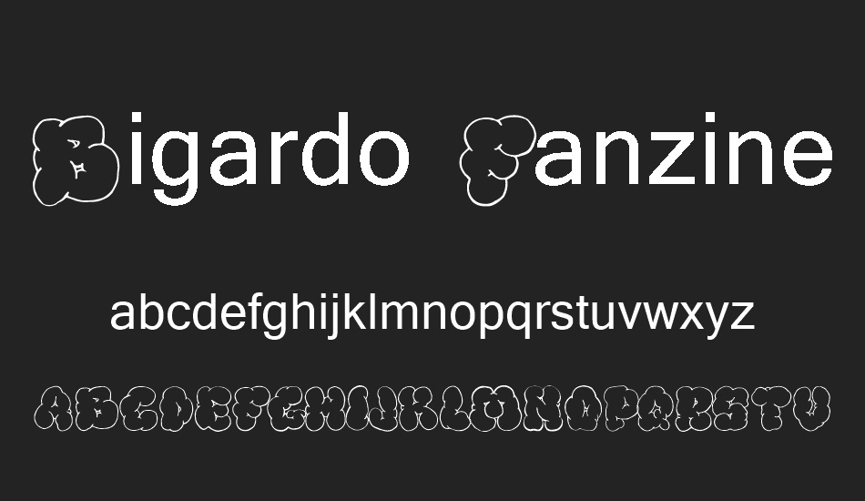 Bigardo Fanzine 3 font